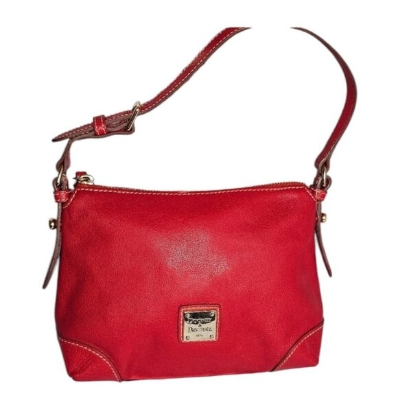 Dooney & Bourke Red Leather Shoulder Bag - Picture 1 of 5